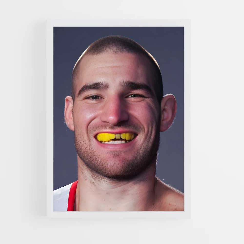 Poster Le Guerrier Au Anneau Jaune – affiche MMA (vue 3)